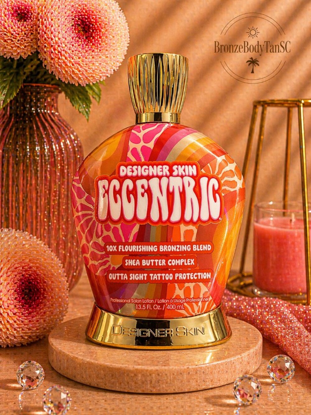 ☀️ Eccentric ☀️ Designer Skin - Tattoo Protection Tanning Lotion - 13.5 oz